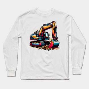 Excavator Vintage Long Sleeve T-Shirt